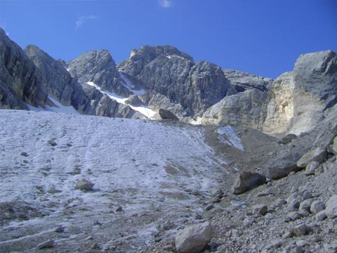immagini/galleria escursioni/rifugio costapiana trek 04 ghiacciaio antelao2 - Rifugio Costapiana - Valle di Cadore